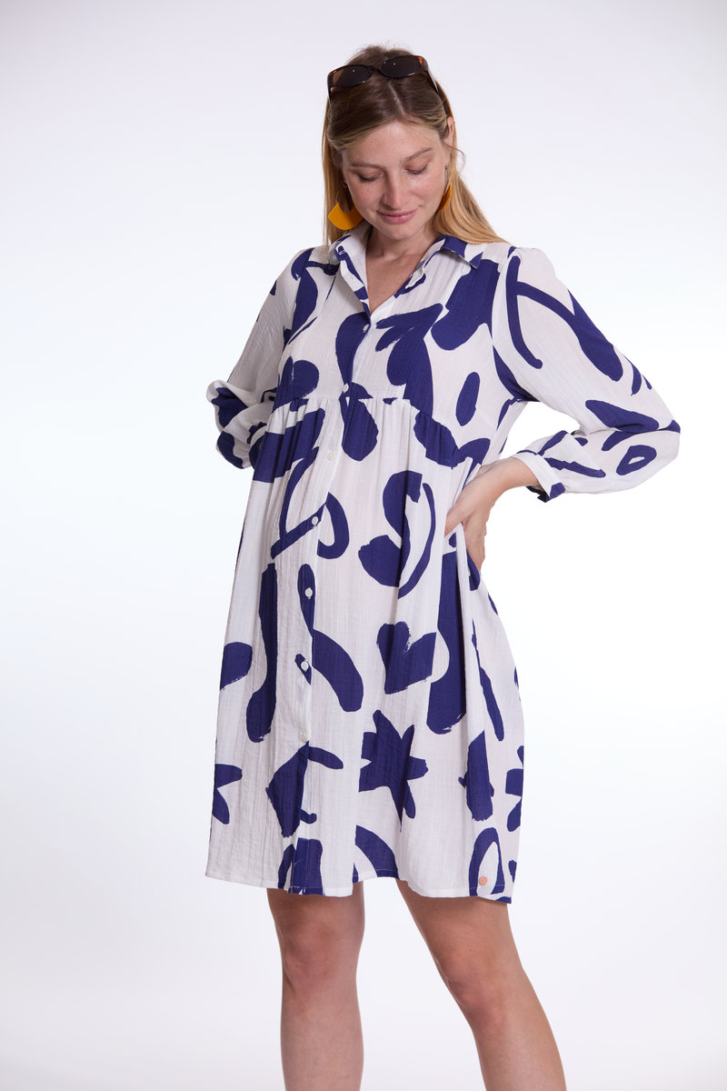 Robe chemisier de grossesse et d’allaitement Calliopé