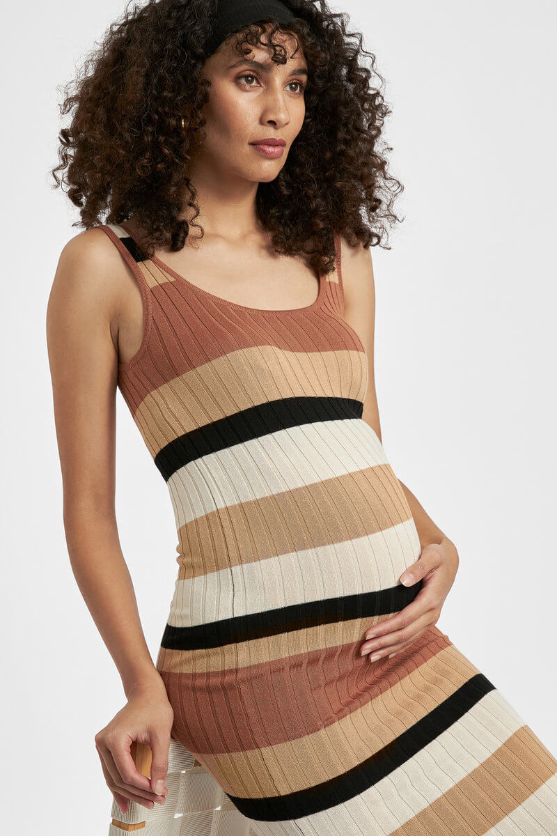 Sarah Stripe Knit Dress – Image 2