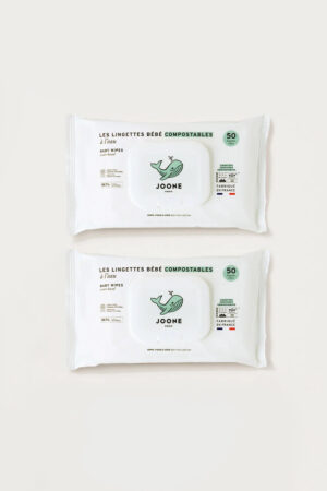 Les lingettes à l'eau compostables
