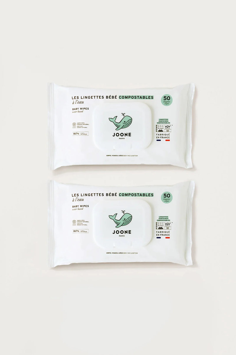 Les lingettes à l'eau compostables