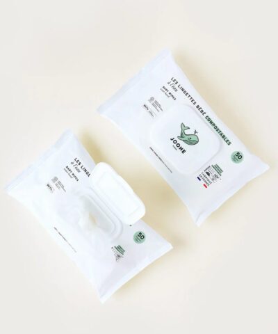 Les lingettes à l'eau compostables