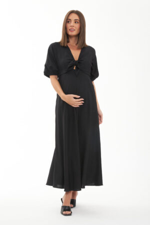 Camille Tie Front Linen Dress