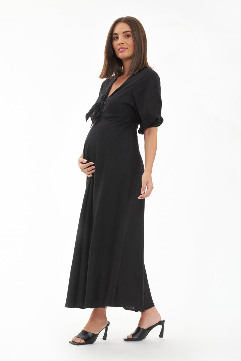 Camille Tie Front Linen Dress – Image 6