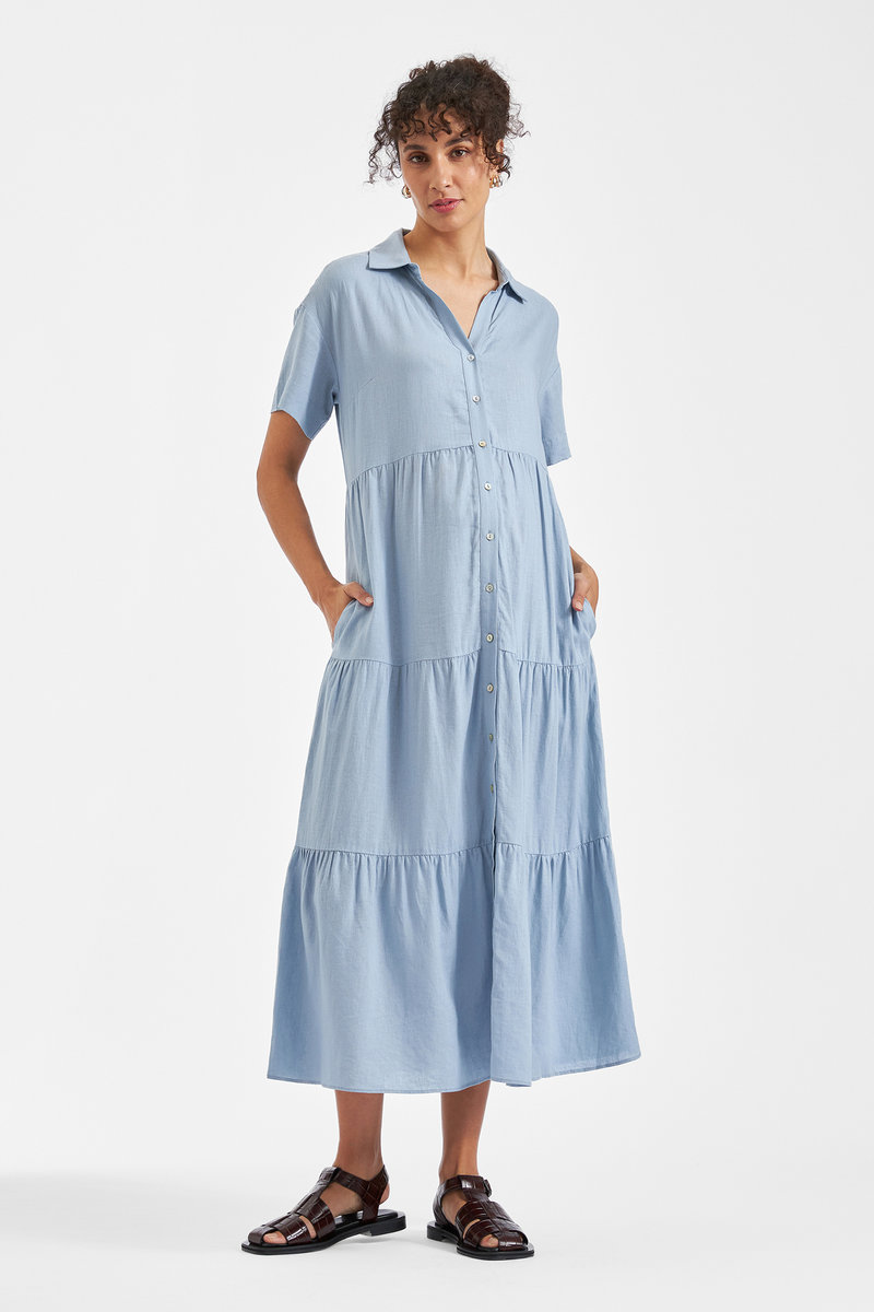 Macy Longline Linen Dress