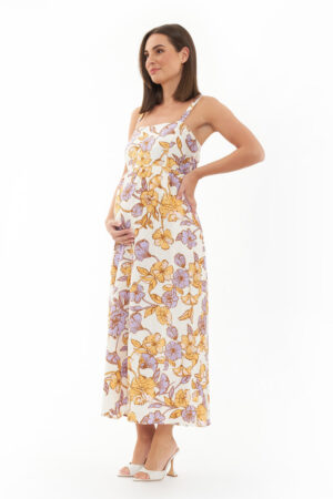 Maya Tie Back Linen Dress