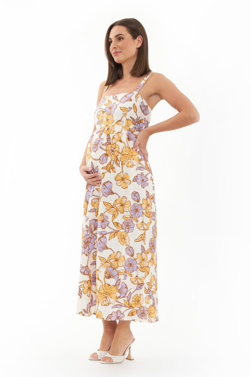 Maya Tie Back Linen Dress – Image 5