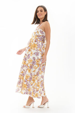 Maya Tie Back Linen Dress