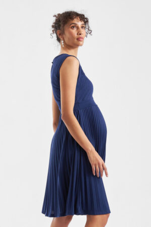 Knife Pleat Dress - Round Neck