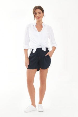 Indi Shirred Linen Short