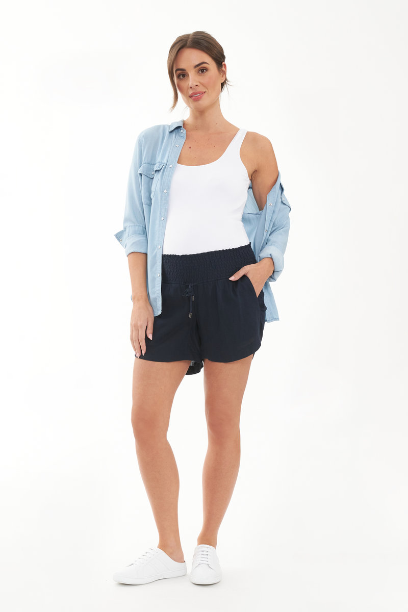 Indi Shirred Linen Short – Image 2