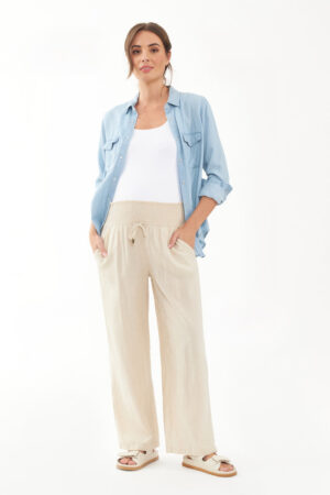 Indi Wide Leg Linen Pant