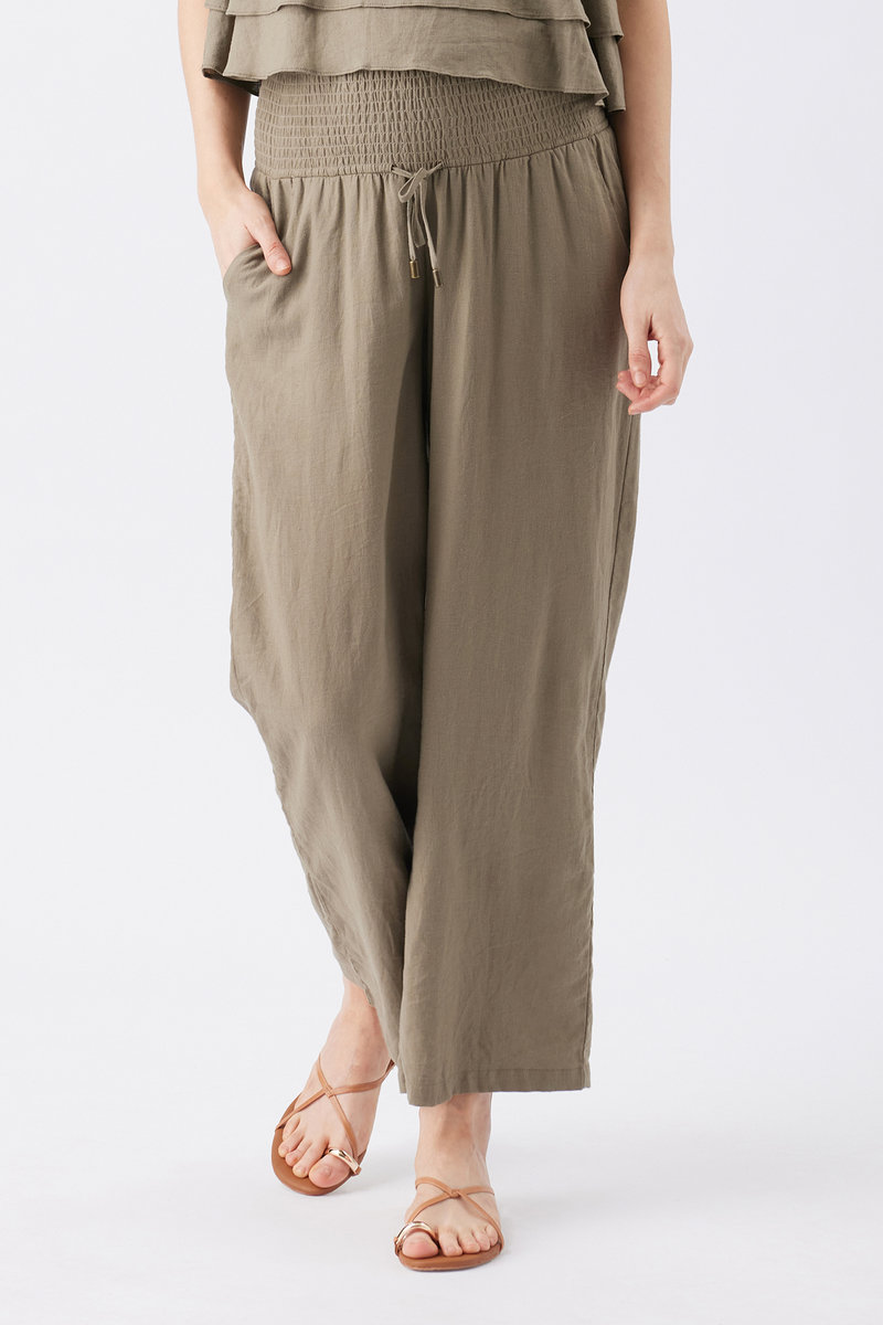 Indi Wide Leg Linen Pant – Image 2