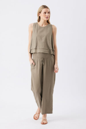 Indi Wide Leg Linen Pant