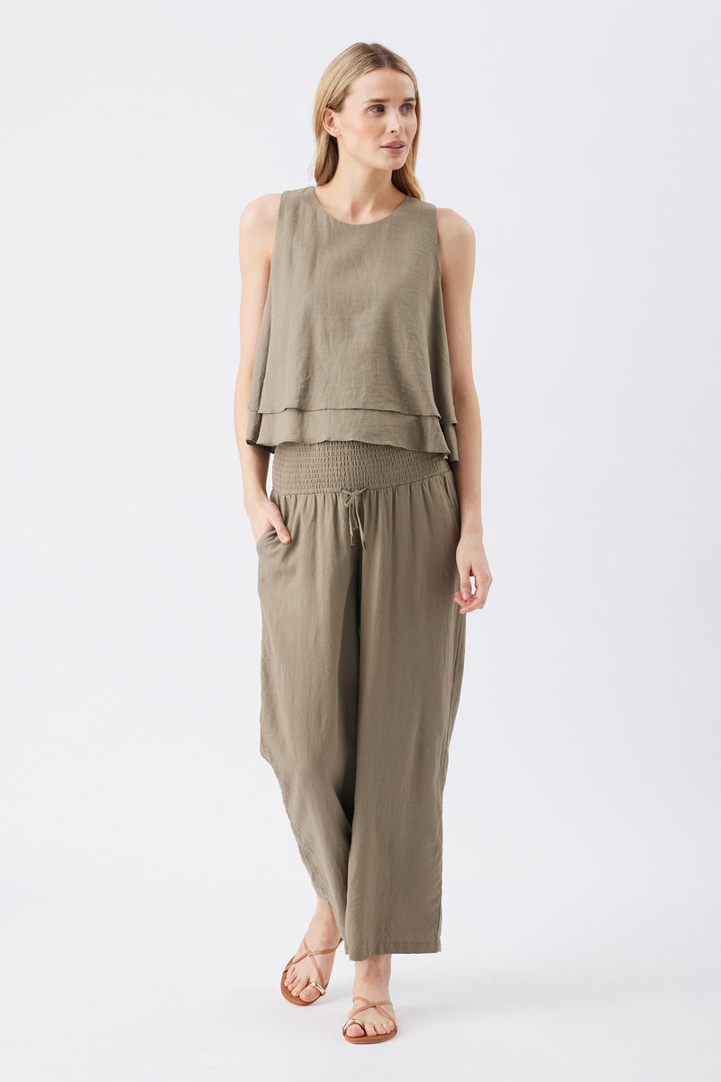 Indi Wide Leg Linen Pant