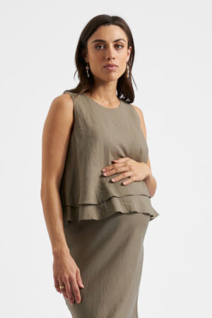 Peyton Linen Nursing Top