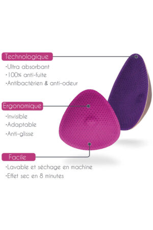 Coussinets d'allaitement lavables - fuites abondantes